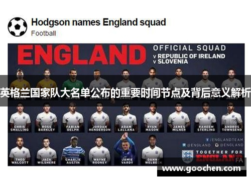 英格兰国家队大名单公布的重要时间节点及背后意义解析
